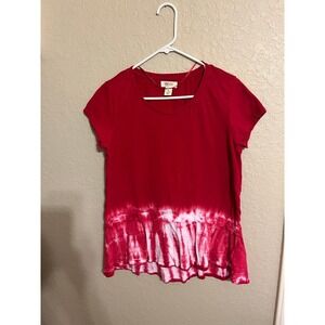 Red Tye-Die Style & Co Ladies Shirt